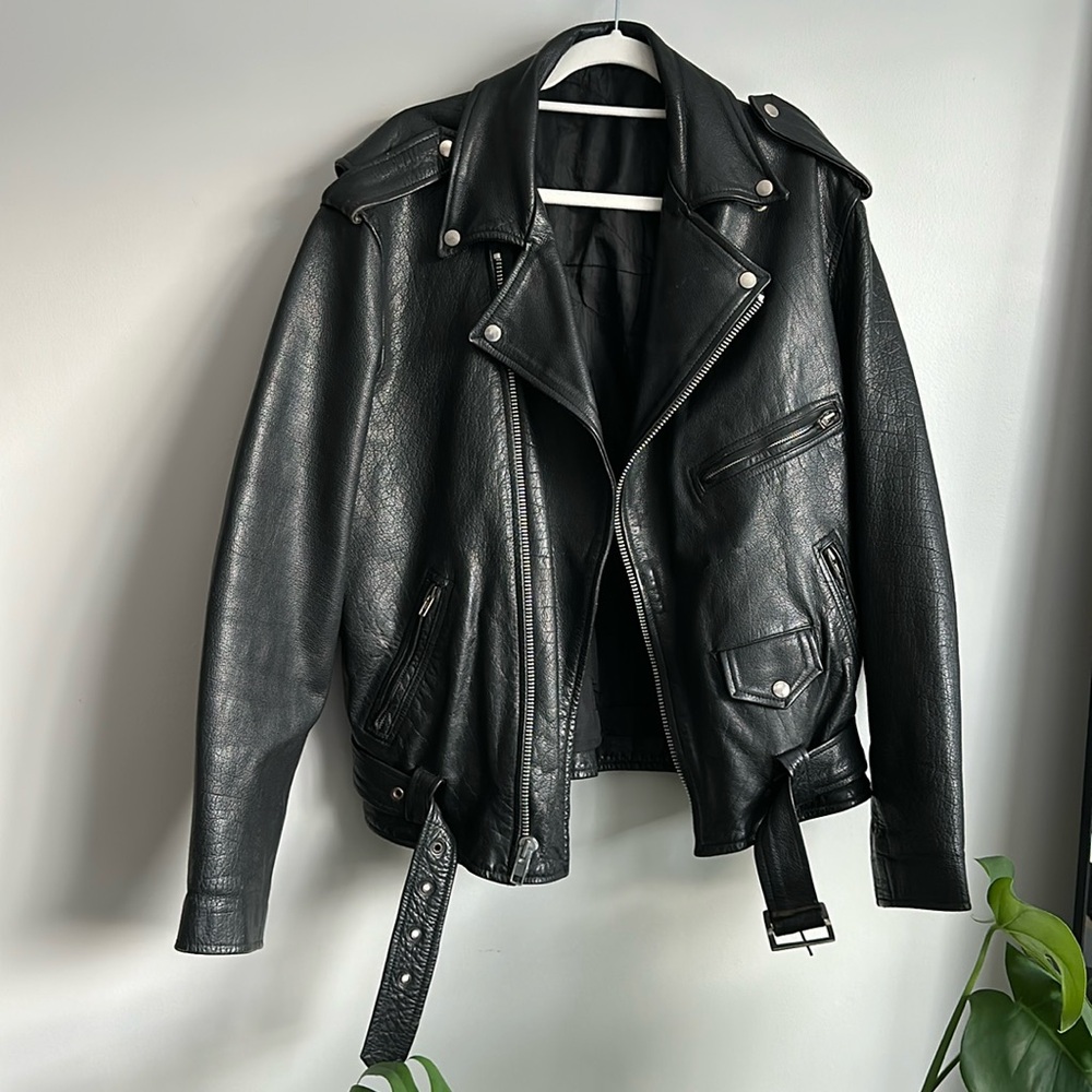 Source Unknown Black Leather Jacket - image 1